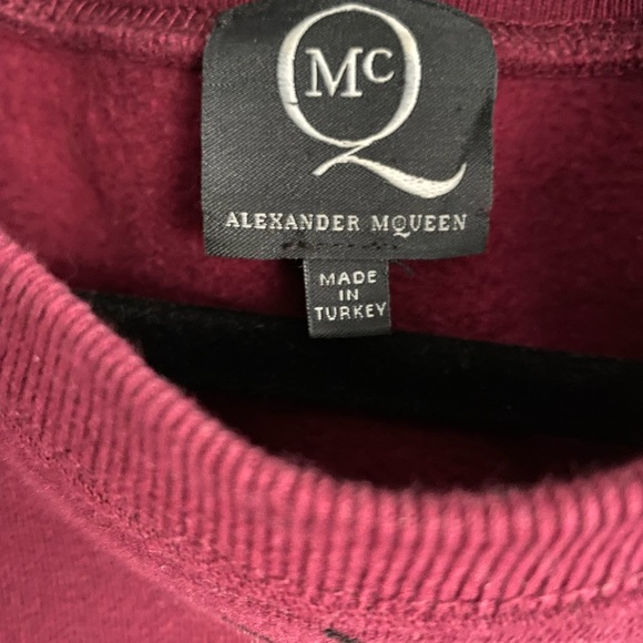 Alexander McQueen Maroon Sparrow Print Dress - Picture 2 of 6